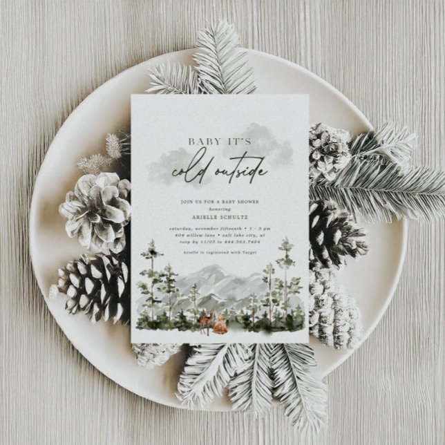 Convite Querida, está frio lá fora | Chá Inverno maravilho (Criador carregado)