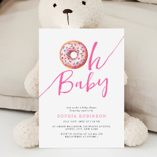 Convite Querida Rosquinhas Minimalista Chá de fraldas