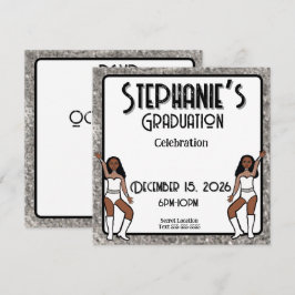 Convite Querido Branco  Dançarino Prata: #1 