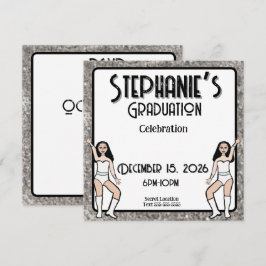 Convite Querido Branco Prata Dancer: #2