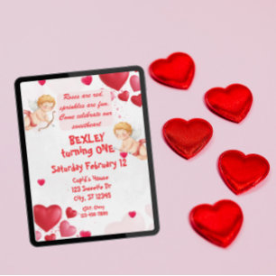 Convite Querido e Cupidos 1º Aniversário