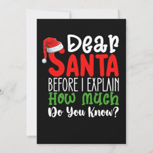 Convite Querido Papai Noel Antes de Eu Explicar Quanto Voc