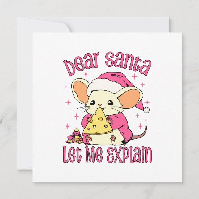 Convite Querido Papai Noel, Deixe-me Explicar (Verso)