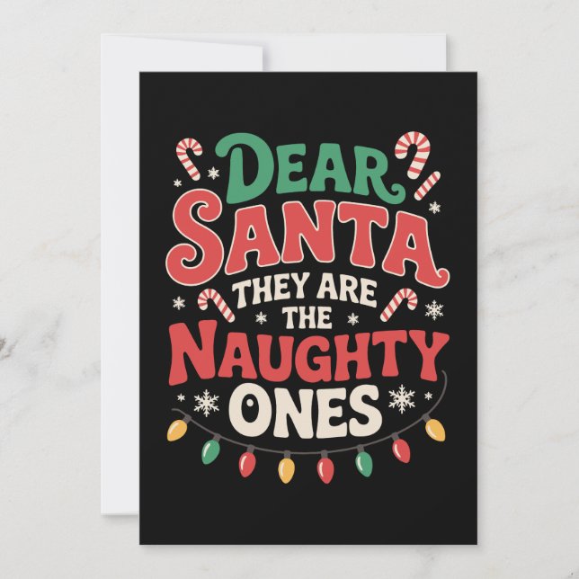 Convite Querido Papai Noel Eles São Os Travessos Natal (Frente)