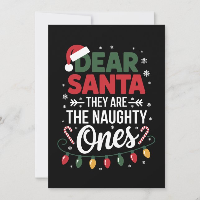 Convite Querido Papai Noel Eles São Os Travessos Natal (Frente)