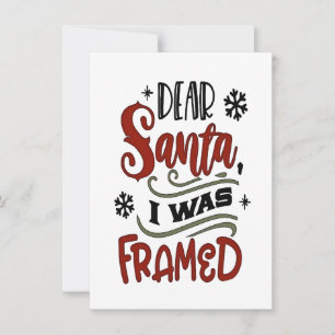 Convite Querido Papai Noel, Fui Incriminado Natal