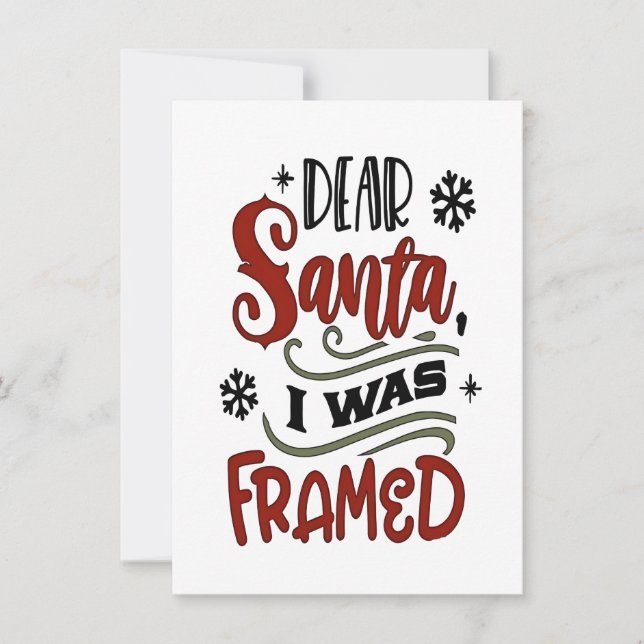 Convite Querido Papai Noel, Fui Incriminado Natal  (Frente)