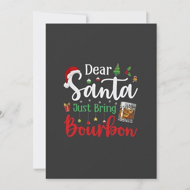 Convite Querido Papai Noel Traga Apenas o Natal de Bebida  (Frente)