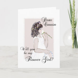 Convite Querido primo.. Você será minha garota florista?