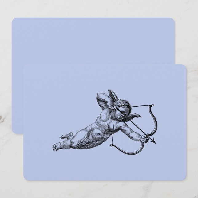 Convite Querubim Antigo Amor Cupido (Frente/Verso)