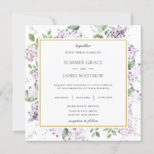 Quic Lilac Purple Floral Greenery Square