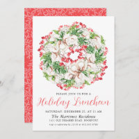 Quic Winter Watercolor Wreath Holiday Luncheon