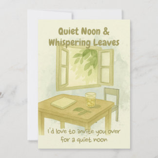 Convite Quiet Noon & Whispering Leaves - Calm Summer Invit