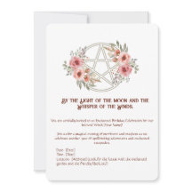 Quiet Sage Floral Pentacle Birthday