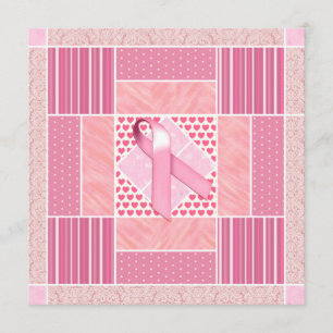 Convite Quilt de Homenagem Rosa aos Sobreviventes do Cânc