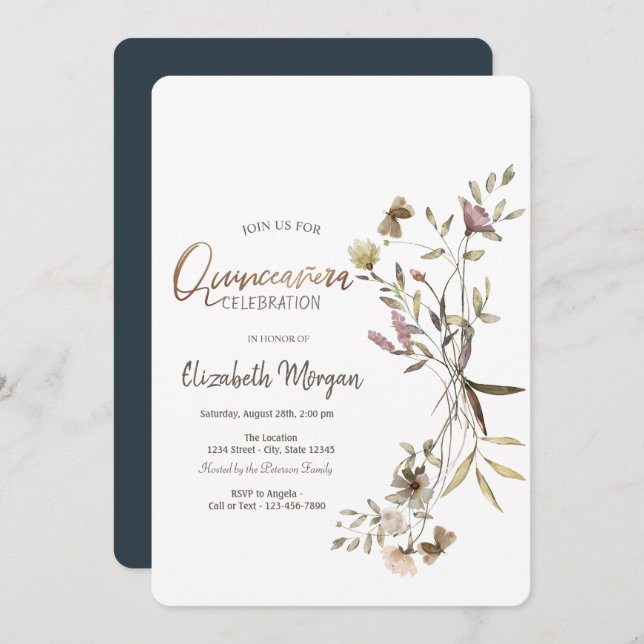 Convite Quimedor de Cores Aquáticas (Frente/Verso)