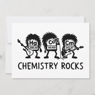Convite Química Balança Banda de Rock de Ciência