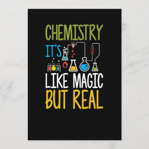 Convite Química É Como Magia Mas Real Engraçado