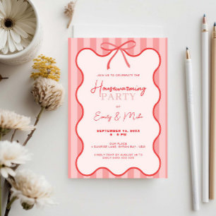 Convite Quimsical Retro Border Housearming Party