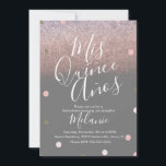 Convite Quiñce Faux Glitter Pontos Dourados Rosa Aniversár<br><div class="desc">Convidações do Quince com padrão de brilho e pontos falsos</div>
