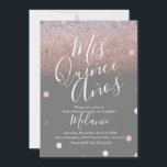 Convite Quiñce Faux Glitter Pontos Dourados Rosa Aniversár<br><div class="desc">Convidações do Quince com padrão de brilho e pontos falsos</div>