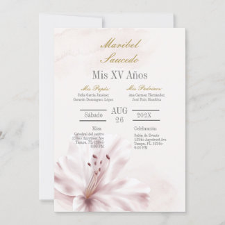 Convite Quinceañera