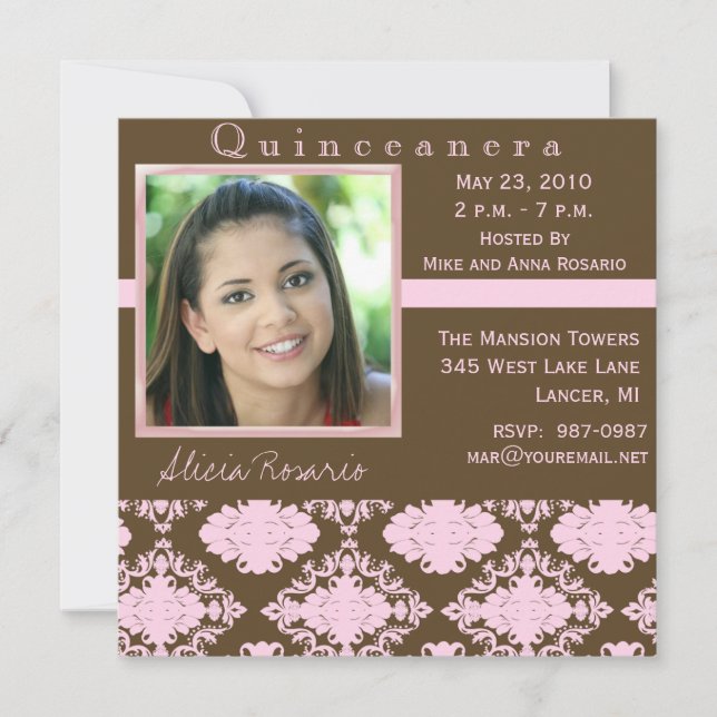 Convite Quinceanera (Frente)