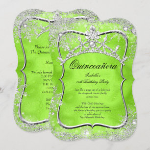 Convite Quinceanera 15º Inverno Lime Verde Maravilhoso