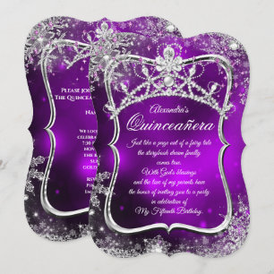 Convite Quinceanera 15º Inverno Mundo Maravilhoso Prata Ro