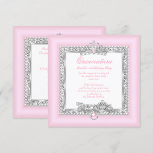 Convite Quinceanera Aniversário de 15 anos Conto de Fadas 
