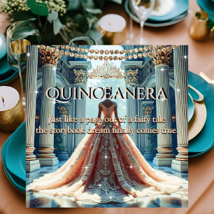 Convite Quinceanera Aniversário de 15 anos Palácio Pêssego