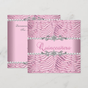 Convite Quinceanera Aniversário de 15 anos Pérola Branca Z