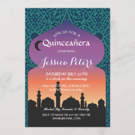 Convite Quinceanera Arabian Nights Invite