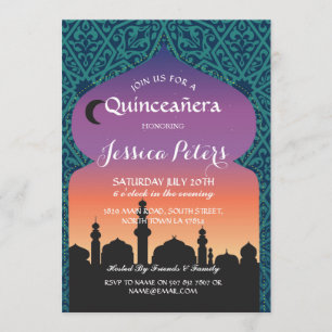 Convite Quinceanera Arabian Nights Invite
