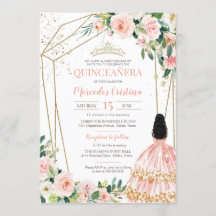 Quinceanera Blush Rosas Rosa e Dourada, Moça