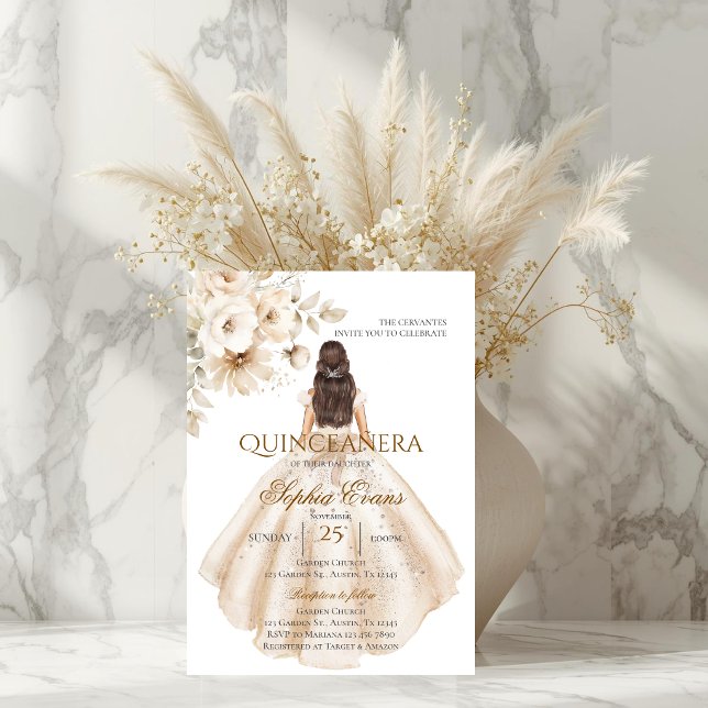 Convite Quinceanera Boho (Criador carregado)