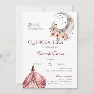 Convite Quinceanera Boho Espanhola