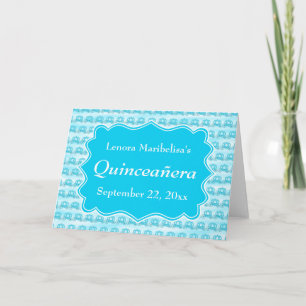Convite Quinceanera Carruagems Azuis Turquesa