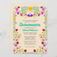 Quinceanera Champagne Flores Mexicanas Aniversário