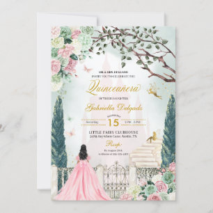 Convite Quinceanera do Jardim Encantado de Fairytala Doura