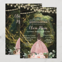 Quinceañera Doce 16 Encantado Floresta Esmagada