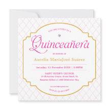 Quinceañera Dourada Rosa Moderna Elegante