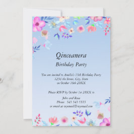 Convite Quinceanera Elegante e festa de aniversário modern