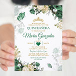 Convite Quinceañera Emerald Green Borboleta Mexicana<br><div class="desc">Emerald Green Mexicano Charra Quinceañera Butterfly Convite Mis Quince 15 Anos,  16º aniversário</div>