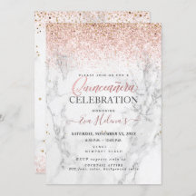 Quinceañera, Escrita na Estrela, Marble+Rosa Doura