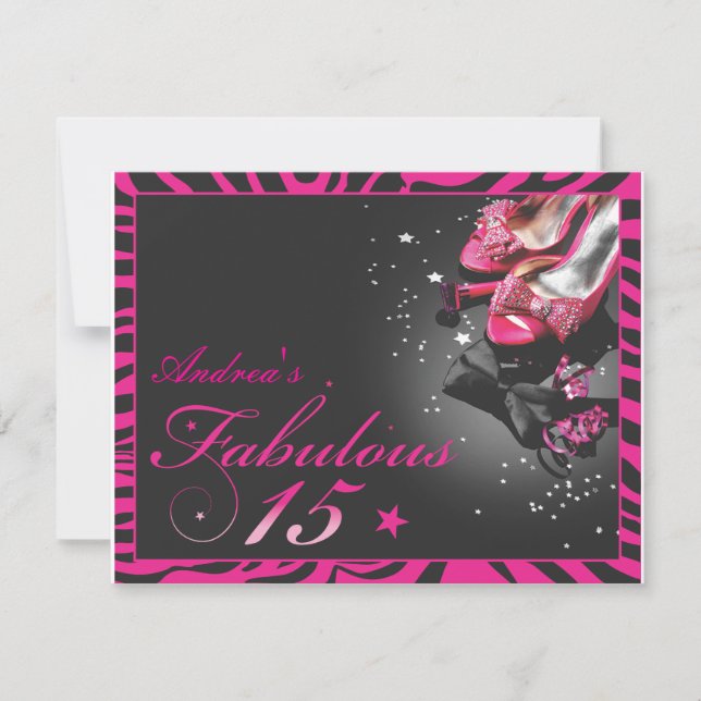 Convite Quinceañera fabuloso! (Frente)