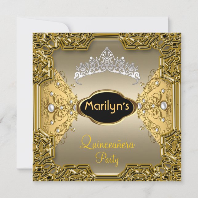 Convite Quinceañera Festa de aniversário (Frente)