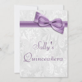 Convite Quinceañera Festa de aniversário Damask e Faux Arc