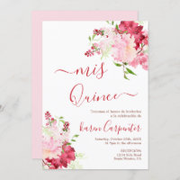 Quinceanera, flor rosa vermelha