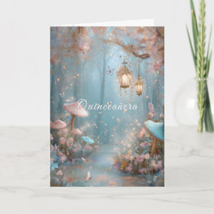 Convite Quinceanera Floresta Encantada Mágica Cogumelos